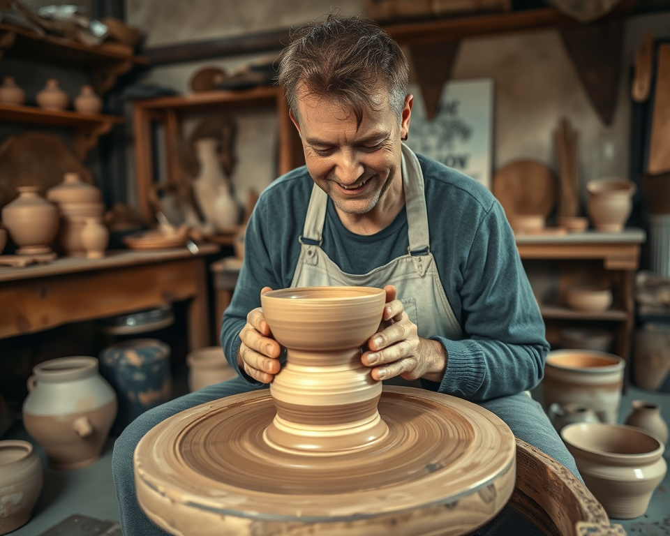 Image of Practicing Clay on a Potter’s Wheel